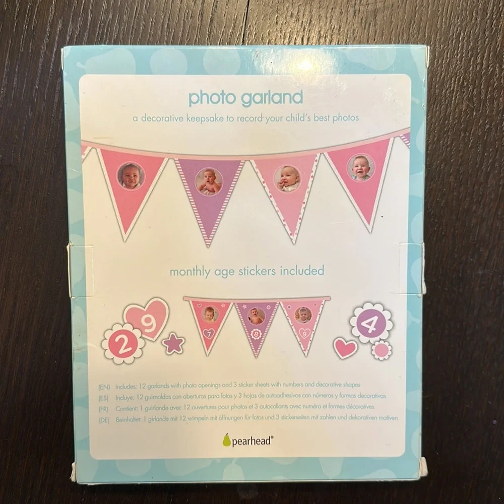 Pearhead photo garland pink
